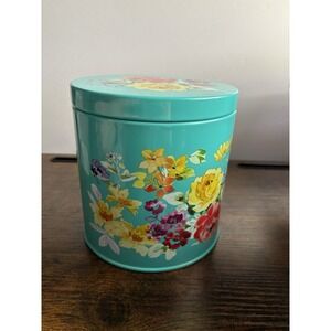 Pioneer Women Flour Sugar Canister Blue Floral Tin